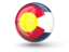 Flag of state of Colorado. Sphere icon. Download icon