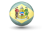 Flag of state of Delaware. Sphere icon. Download icon