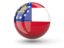 Flag of state of Georgia. Sphere icon. Download icon