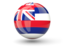 Flag of state of Hawaii. Sphere icon. Download icon