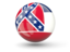 Flag of state of Mississippi. Sphere icon. Download icon