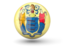 Flag of state of New Jersey. Sphere icon. Download icon