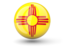 Flag of state of New Mexico. Sphere icon. Download icon
