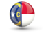 Flag of state of North Carolina. Sphere icon. Download icon