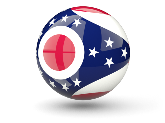 Сферическая иконка. Загрузить иконку флага штата Огайо