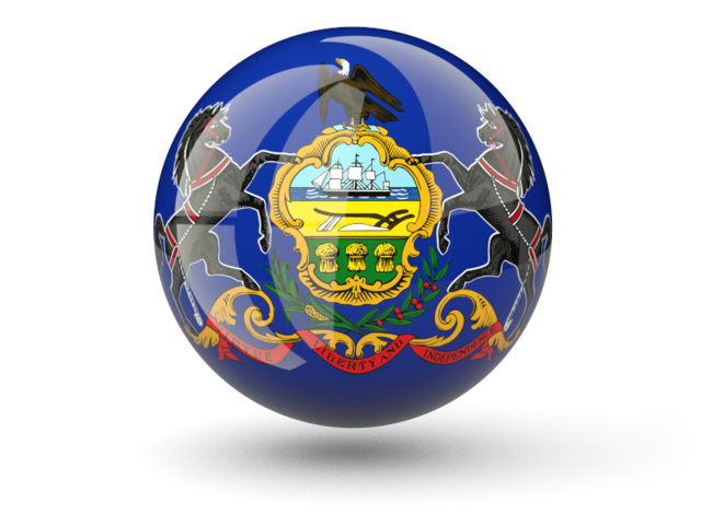 Сферическая иконка. Загрузить иконку флага штата Пенсильвания