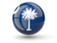 Flag of state of South Carolina. Sphere icon. Download icon