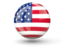 United States of America. Sphere icon. Download icon.