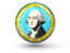 Flag of state of Washington. Sphere icon. Download icon