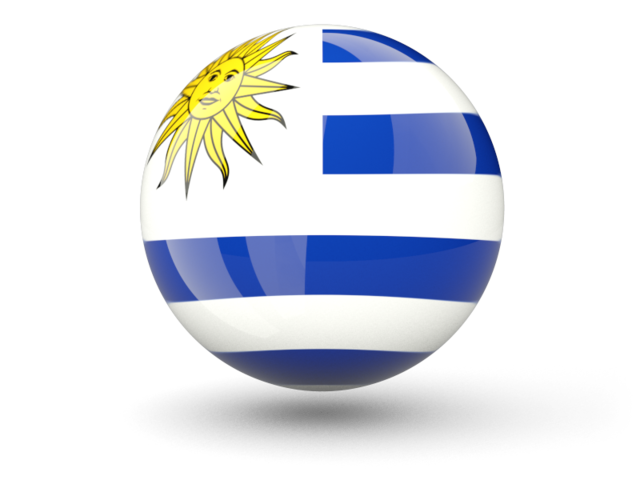 Сферическая иконка. Скачать флаг. Уругвай