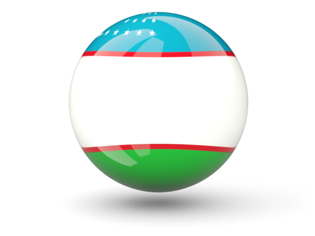 Сферическая иконка. Скачать флаг. Узбекистан