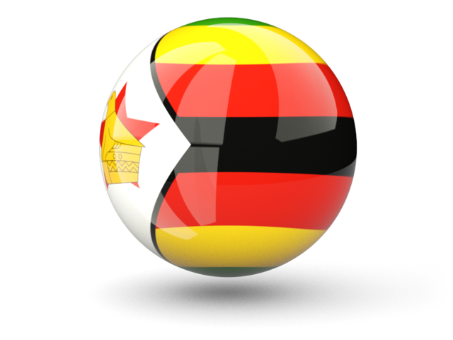 Сферическая иконка. Скачать флаг. Зимбабве
