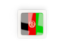 Afghanistan. Square carbon icon. Download icon.