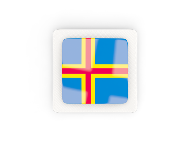 Square carbon icon. Download flag icon of Aland Islands at PNG format