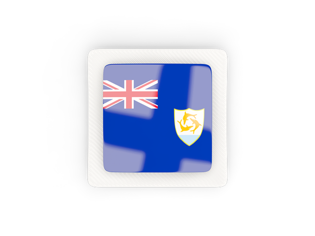 Square carbon icon. Download flag icon of Anguilla at PNG format