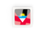 Antigua and Barbuda. Square carbon icon. Download icon.