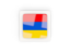 Armenia. Square carbon icon. Download icon.