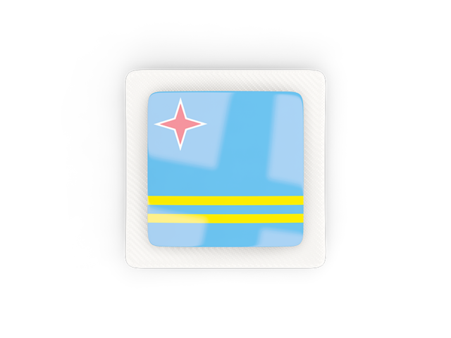 Square carbon icon. Download flag icon of Aruba at PNG format