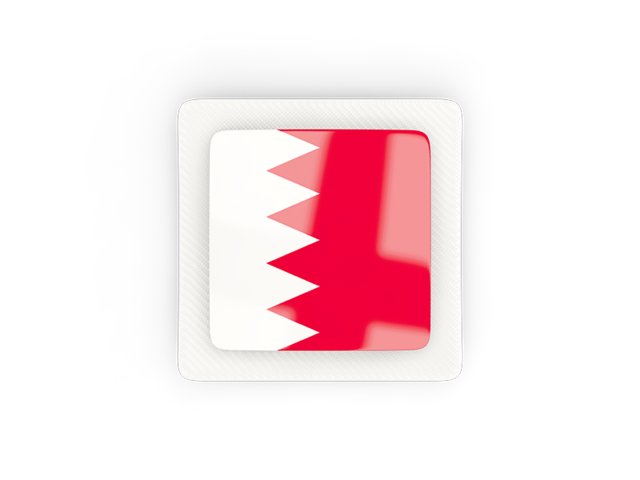 Квадратная карбоновая иконка. Скачать флаг. Бахрейн