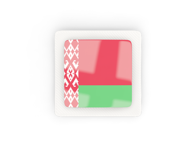 Square carbon icon. Download flag icon of Belarus at PNG format