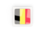 Belgium. Square carbon icon. Download icon.