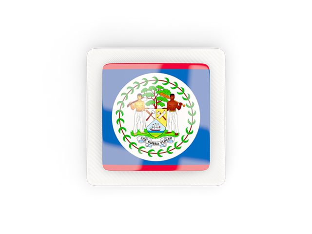 Square carbon icon. Download flag icon of Belize at PNG format
