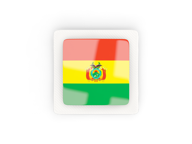 Square carbon icon. Download flag icon of Bolivia at PNG format