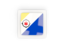 Bonaire. Square carbon icon. Download icon.