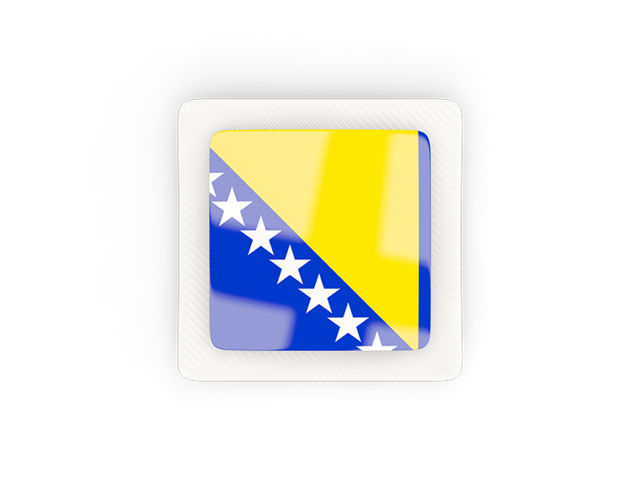 Square carbon icon. Download flag icon of Bosnia and Herzegovina at PNG format