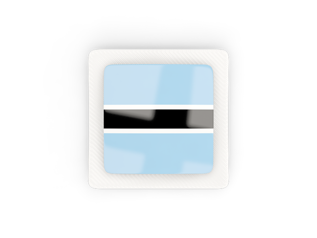 Square carbon icon. Download flag icon of Botswana at PNG format