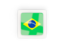 Brazil. Square carbon icon. Download icon.