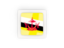 Brunei. Square carbon icon. Download icon.