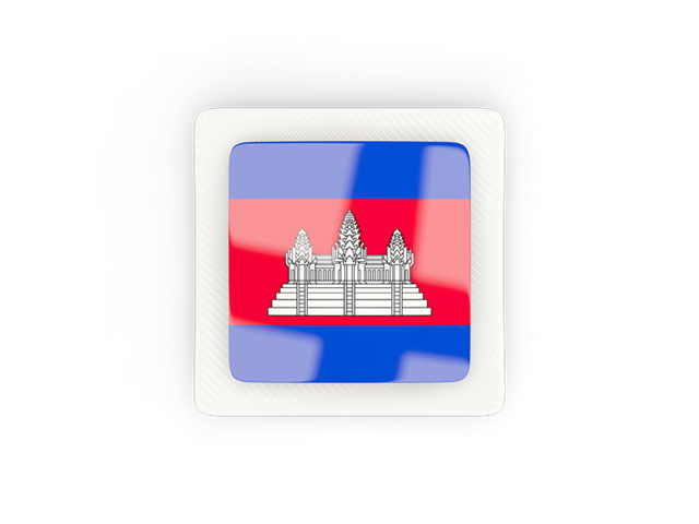 Square carbon icon. Download flag icon of Cambodia at PNG format