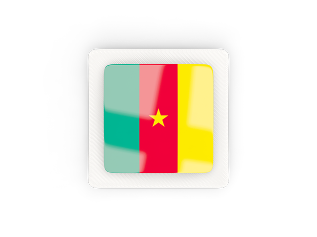 Square carbon icon. Download flag icon of Cameroon at PNG format