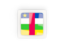 Central African Republic. Square carbon icon. Download icon.