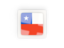 Chile. Square carbon icon. Download icon.