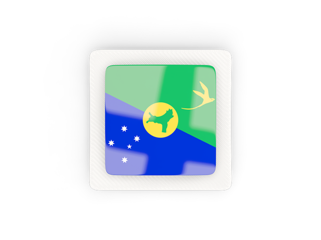 Square carbon icon. Download flag icon of Christmas Island at PNG format