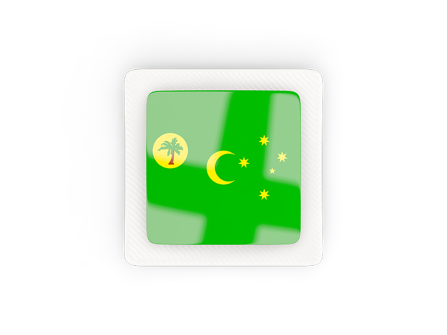 Square carbon icon. Download flag icon of Cocos Islands at PNG format