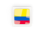 Colombia. Square carbon icon. Download icon.