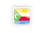 Comoros. Square carbon icon. Download icon.