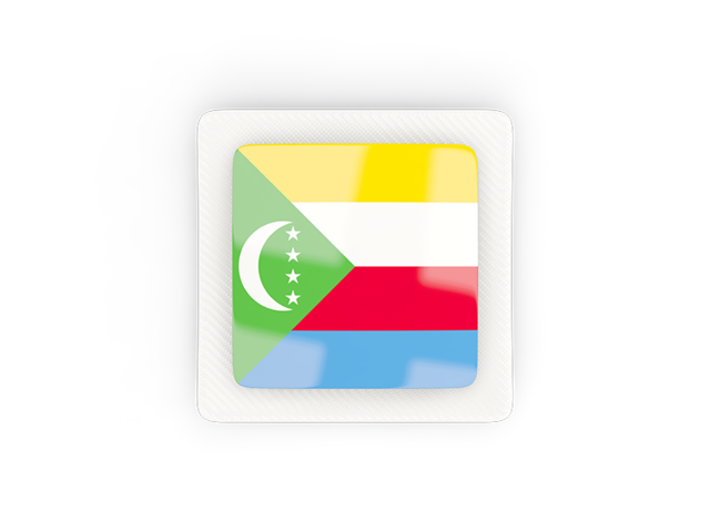 Square carbon icon. Download flag icon of Comoros at PNG format
