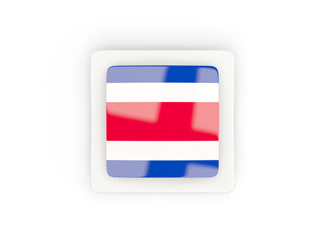 Square carbon icon. Download flag icon of Costa Rica at PNG format