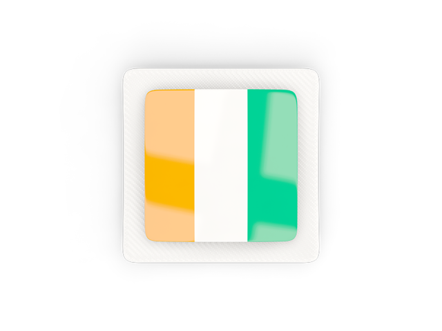 Square carbon icon. Download flag icon of Cote d'Ivoire at PNG format