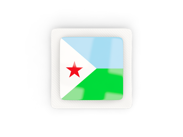 Square carbon icon. Download flag icon of Djibouti at PNG format