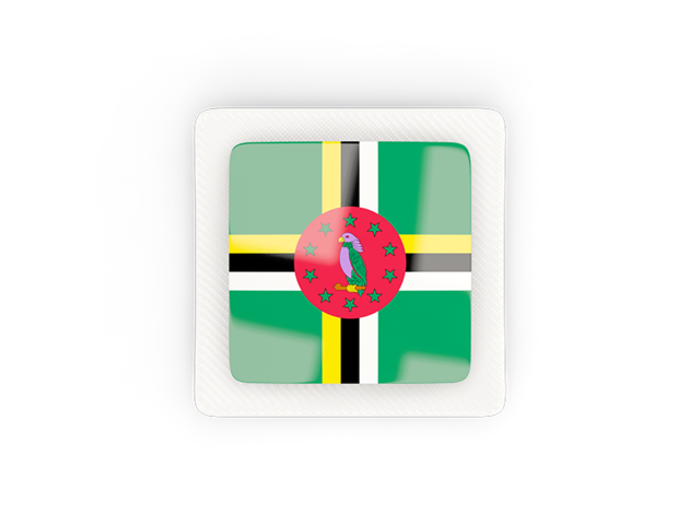 Square carbon icon. Download flag icon of Dominica at PNG format