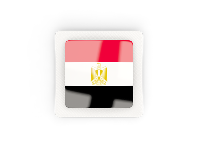 Square carbon icon. Download flag icon of Egypt at PNG format