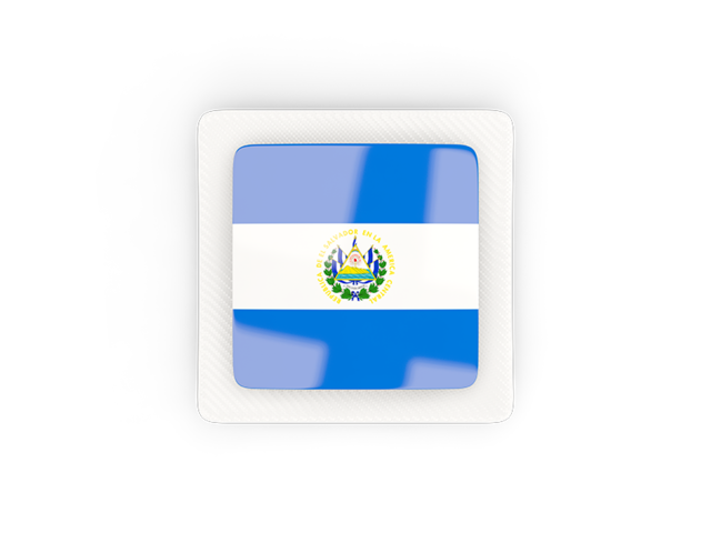 Square carbon icon. Download flag icon of El Salvador at PNG format