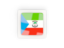 Equatorial Guinea. Square carbon icon. Download icon.