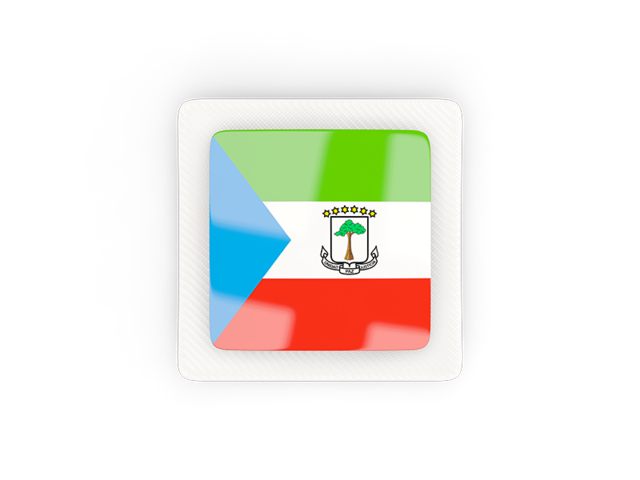 Square carbon icon. Download flag icon of Equatorial Guinea at PNG format