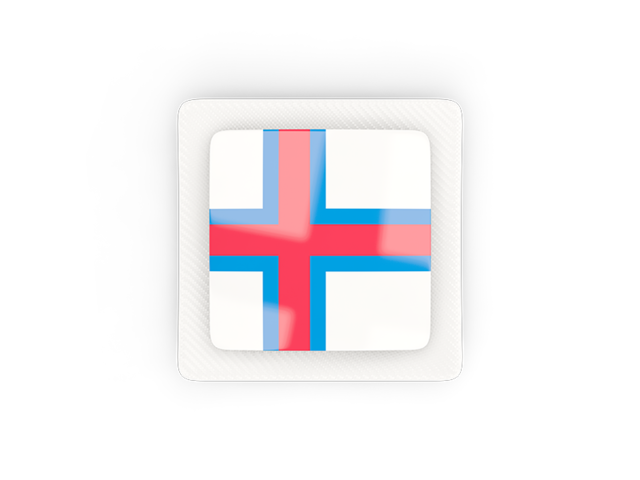 Square carbon icon. Download flag icon of Faroe Islands at PNG format
